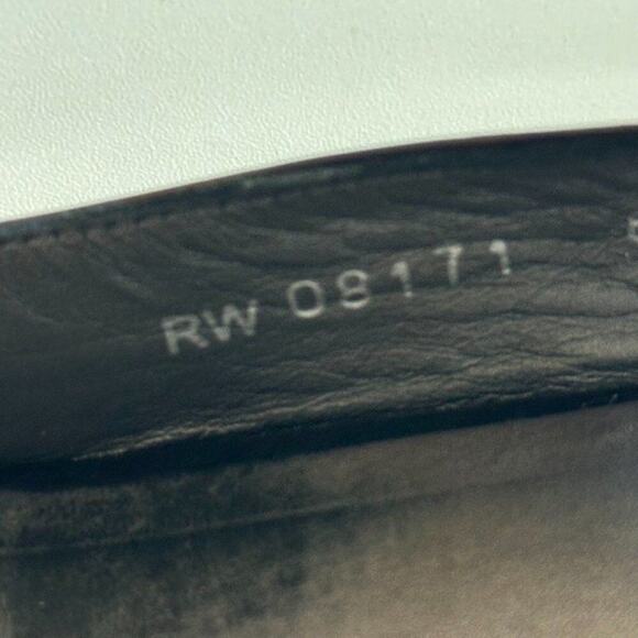 Stuart Weitzman Patent Leather Sling Back Flats Women's 8 Black Petrol Patent - Picture 7 of 12